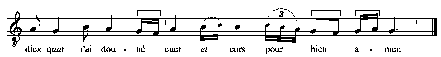 Refrain musical notation